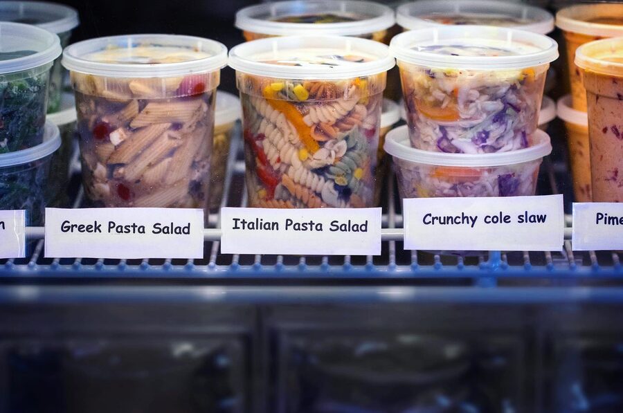 Deli case with house-made salads