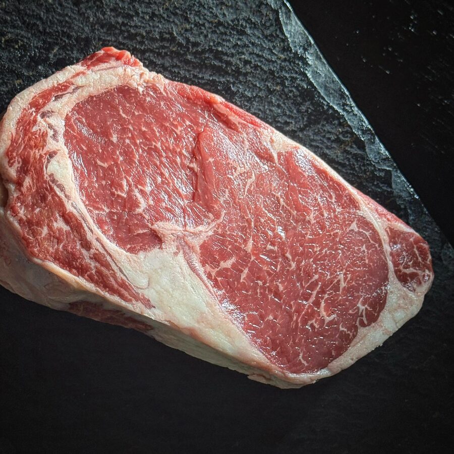 Hand-cut marbled prime ribeye