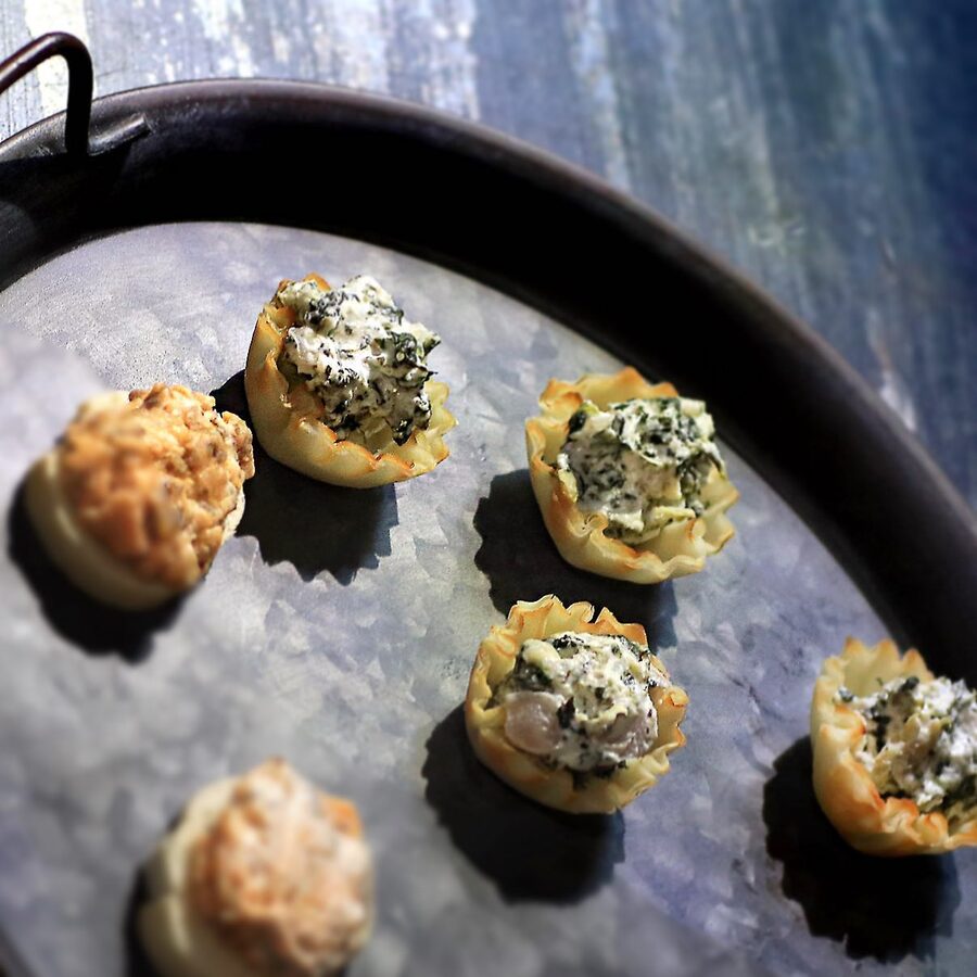 Prepared stuffed mushroom appetizers