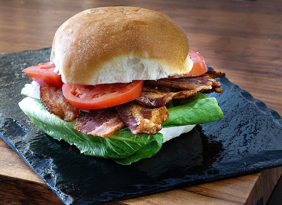 Bacon BLT on house bread